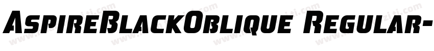 AspireBlackOblique Regular字体转换